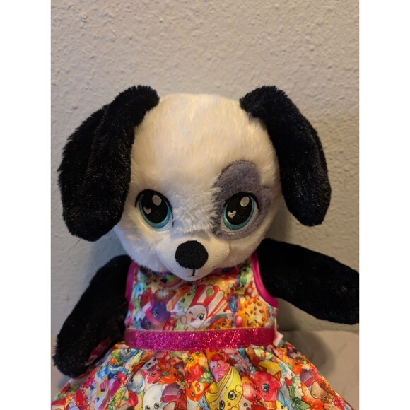 Build-A-Bear Panda Dog Plush 16" with Shopkins Dress Outfit 2017 Stuffed Animal - Picture 16 of 16
